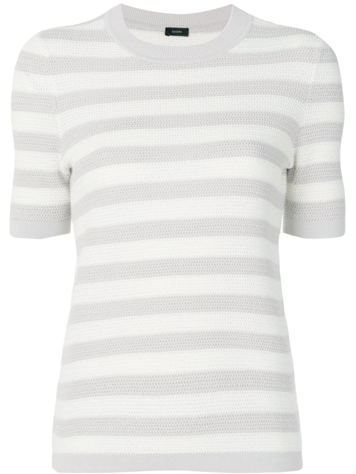 Joseph Striped Slim Fit Top - Nude & Neutrals