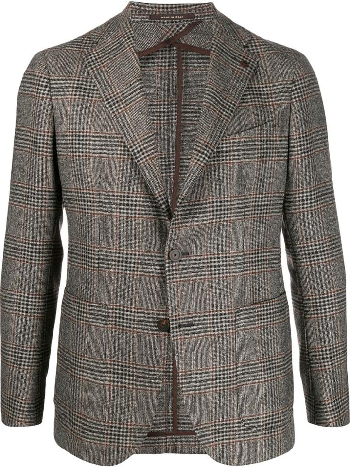 Tagliatore Check Pattern Blazer - Neutrals