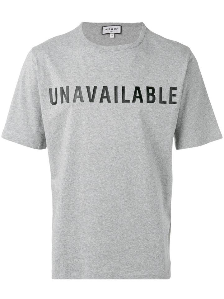 Paul & Joe - Unavailable T-shirt - Men - Cotton - L, Grey, Cotton