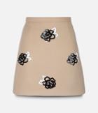 Christopher Kane Sequinned Embroidered Flower Skirt