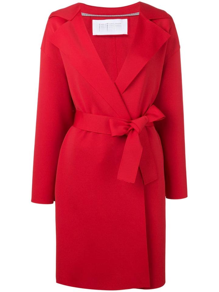 Harris Wharf London Double-breasted Trench Coat - Red
