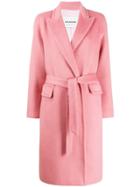 Ava Adore Wrap Front Coat - Pink