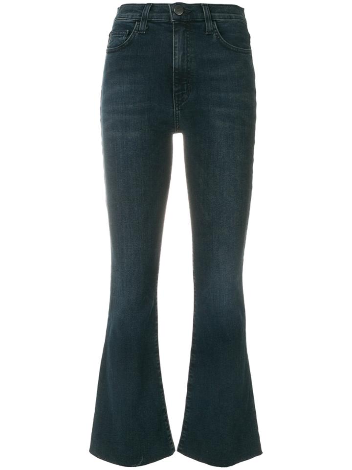 Current/elliott Cropped Flared Jeans - Blue