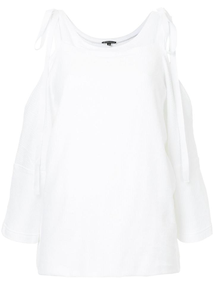 Ann Demeulemeester Cold-shoulder Top - White