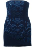 Jay Ahr Strapless Mini-dress, Women's, Size: 38, Blue, Polyester/silk/spandex/elastane