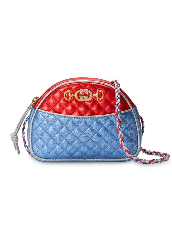 Gucci Laminated Leather Mini Bag - Blue