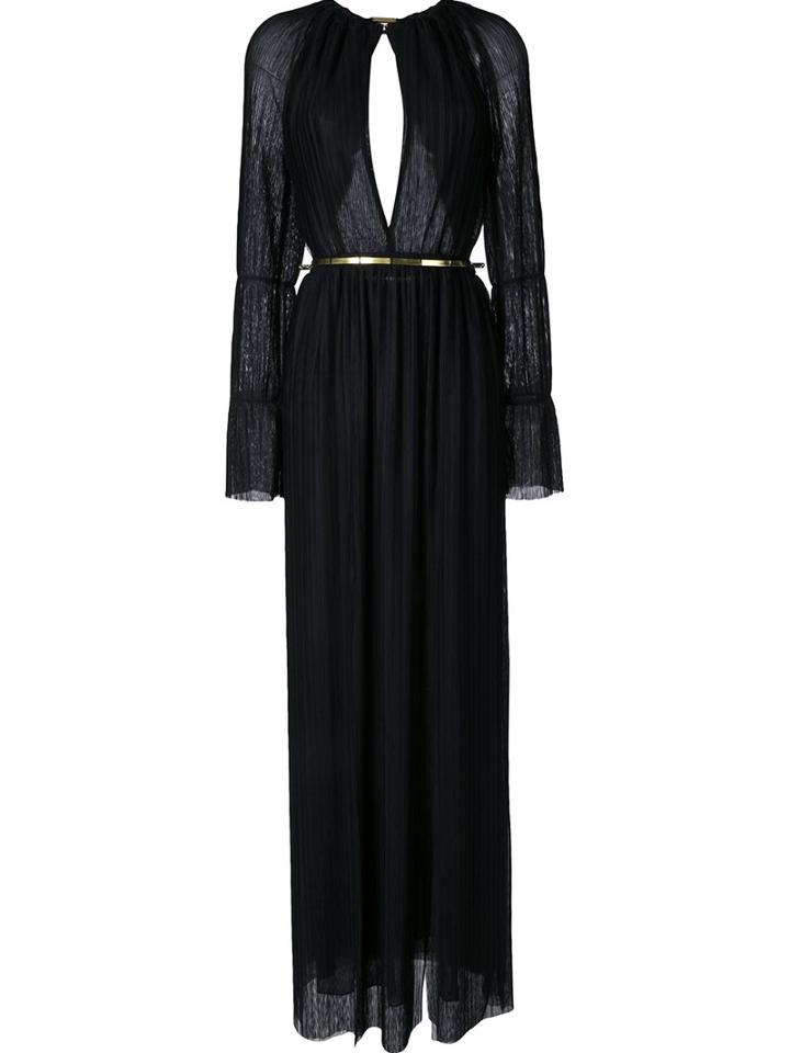 Jay Ahr Gold-tone Detail Longsleeved Dress