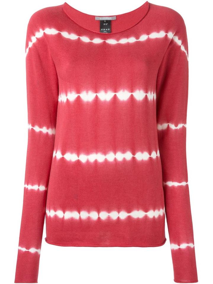 Suzusan 'n. Shibori' Tie Dye Jumper, Women's, Size: Small, Red, Cotton/silk