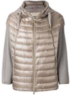 Herno Padded Contrast Sleeve Jacket - Nude & Neutrals