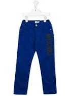 Moschino Kids Logo Print Trousers, Boy's, Size: 8 Yrs, Blue