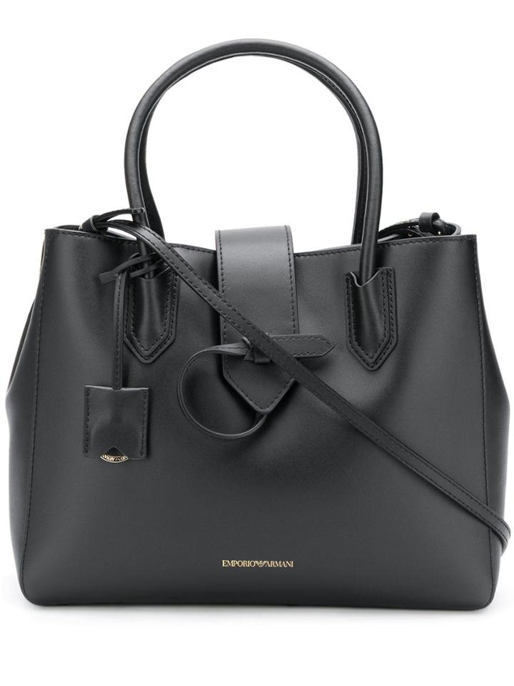 Ea7 Emporio Armani Logo Detail Tote Bag - Black