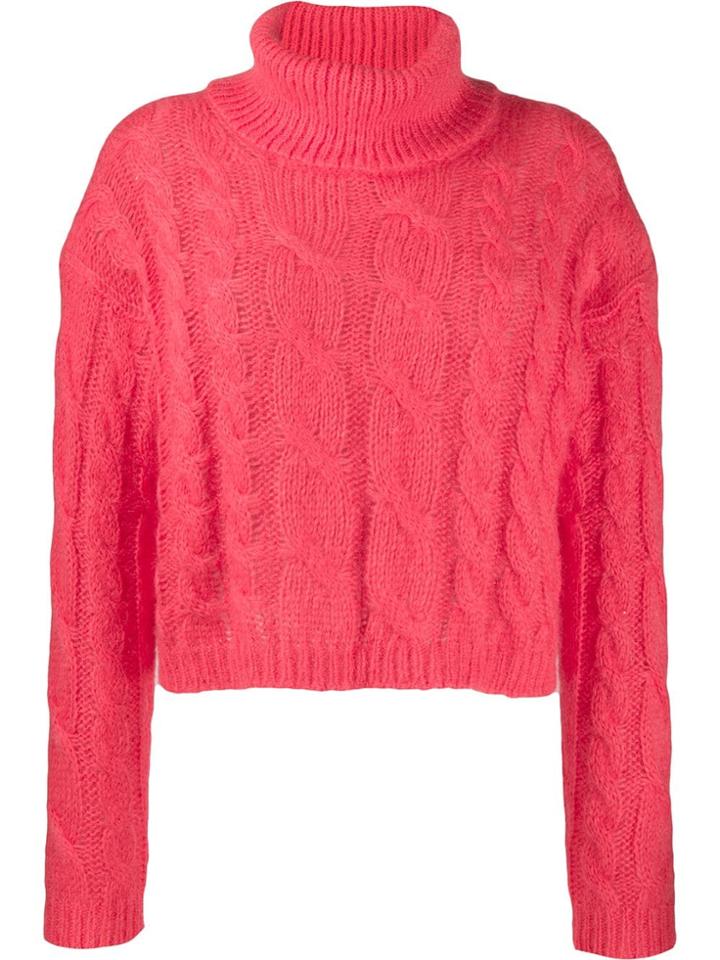 Twin-set Cable Knit Sweater - Pink