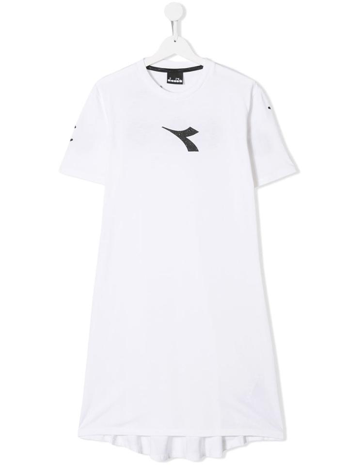 Diadora Junior Teen Logo Print Jersey Dress - White
