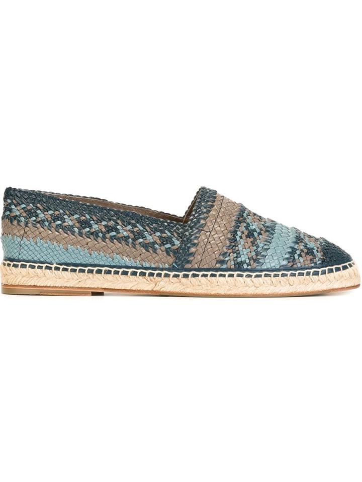 Dolce & Gabbana Woven Espadrilles, Men's, Size: 41, Blue, Leather/rubber