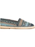Dolce & Gabbana Woven Espadrilles, Men's, Size: 41, Blue, Leather/rubber