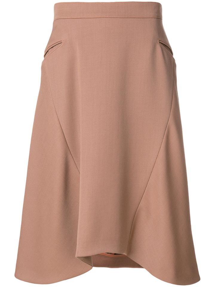 Nina Ricci Asymmetric Panelled Skirt - Pink & Purple