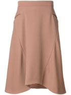 Nina Ricci Asymmetric Panelled Skirt - Pink & Purple