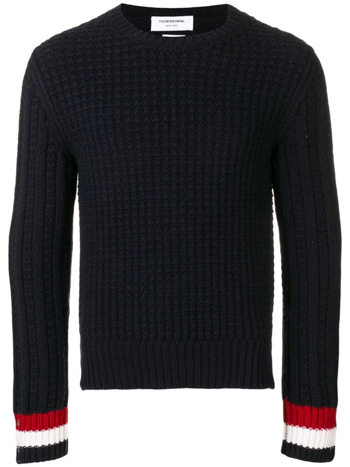 Thom Browne Chunky Fun-mix Stitch Pullover - Blue