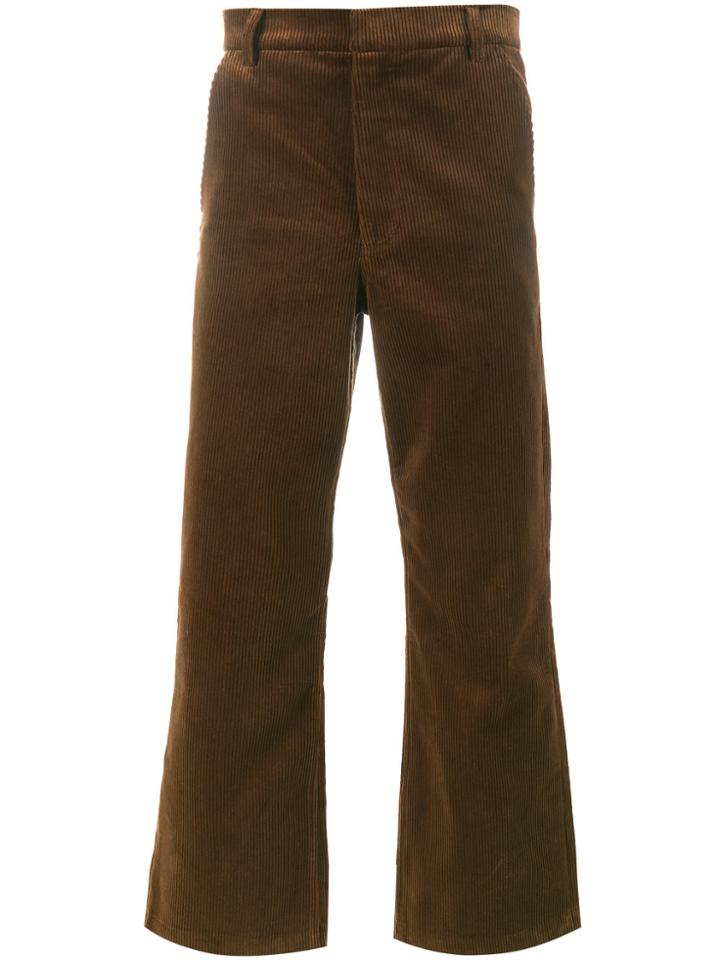 Martine Rose Cropped Corduroy Trousers - Brown
