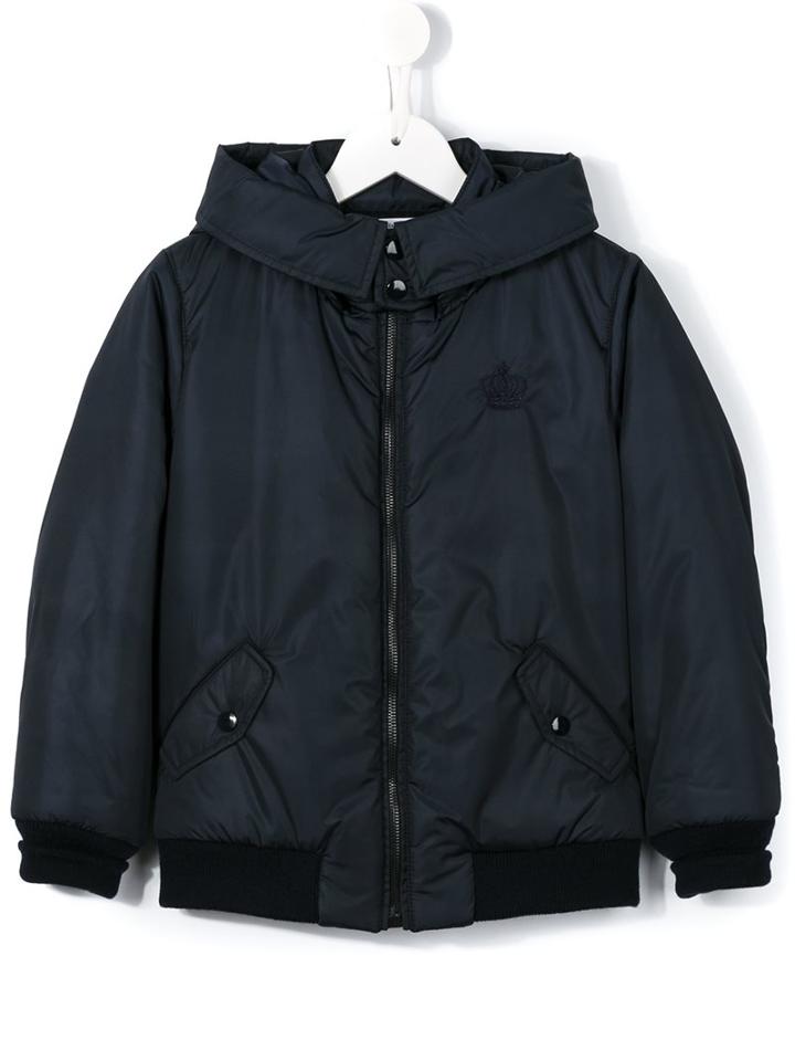 Dolce & Gabbana Kids Hooded Padded Jacket, Boy's, Size: 6 Yrs, Blue