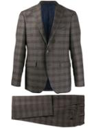 Etro Plaid Single-breasted Suit - Grey