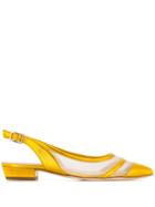 Fabio Rusconi Metallic Pointed Sandals - Yellow