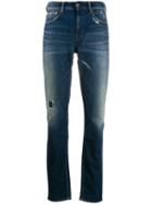 Calvin Klein Jeans Distressed Stonewashed Jeans - Blue