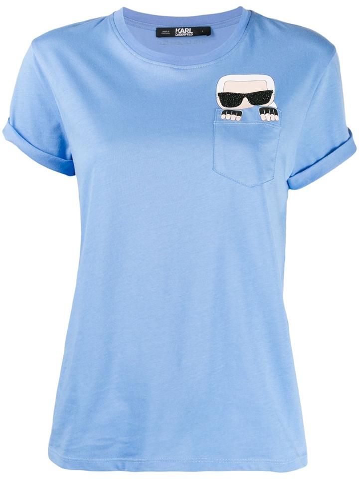 Karl Lagerfeld Ikonik Karl Pocket T-shirt - Blue