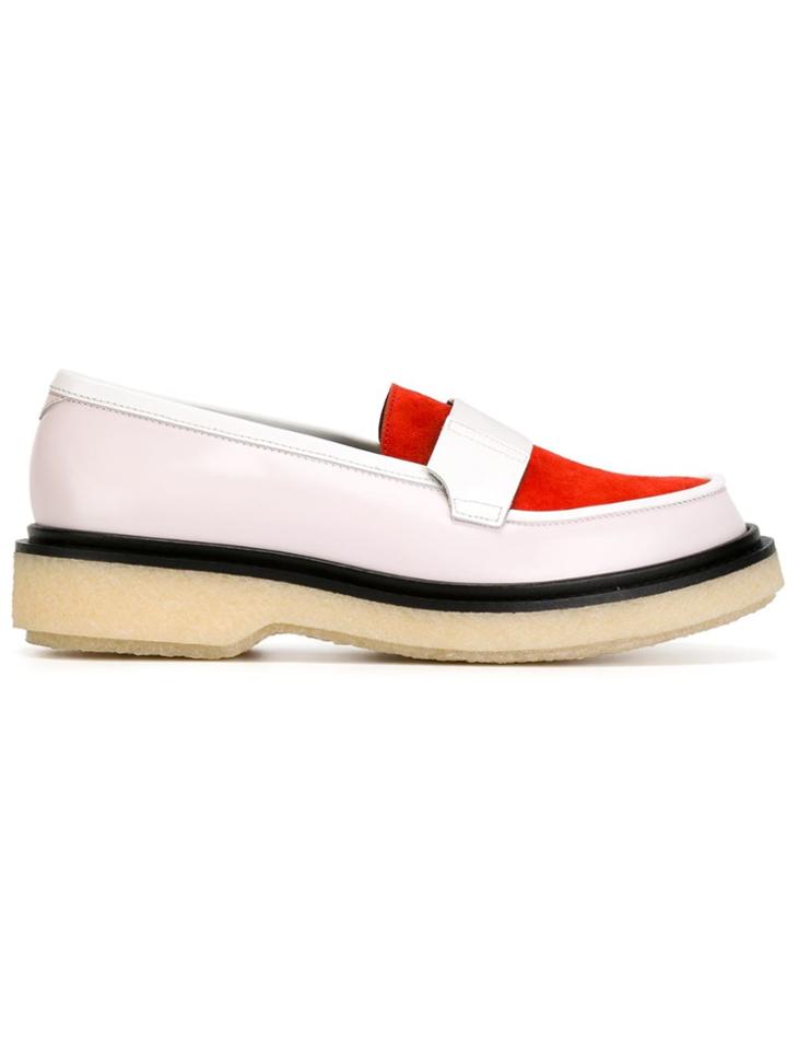 Adieu Paris Tricoloured Loafers - Pink & Purple