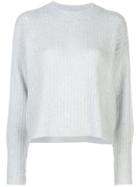 Ryan Roche Waffle Knit Jumper - Blue