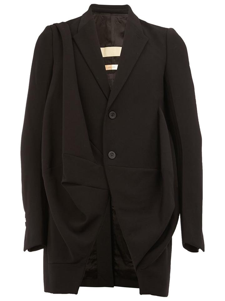 Rick Owens 'orchid' Jacket, Men's, Size: 46, Black, Cotton/cupro/virgin Wool