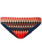 Paul Smith - Geometric Print Bikini Bottoms - Women - Polyamide/spandex/elastane - M, Pink/purple, Polyamide/spandex/elastane
