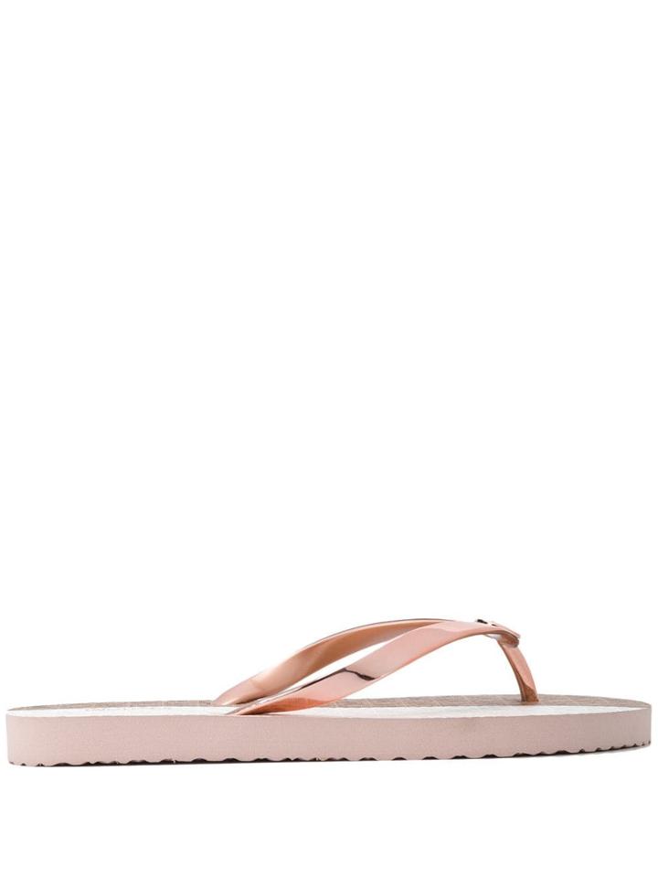 Michael Michael Kors Logo Flip Flops - Pink