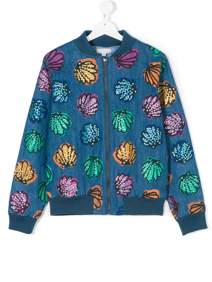 Stella Mccartney Kids Abbot Bomber Jacket - Blue