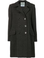 Prada Vintage 1990's Herringbone Coat - Grey