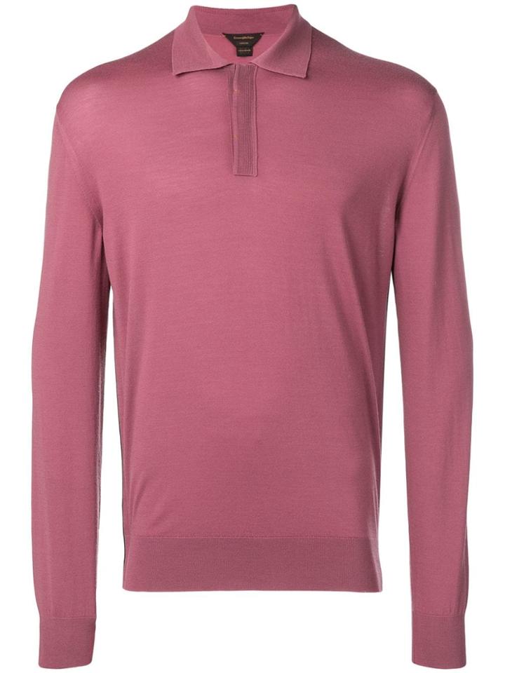 Ermenegildo Zegna Long-sleeve Polo Shirt - Red