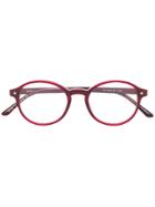 Giorgio Armani Round Frame Glasses - Red