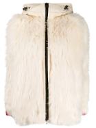 Moncler Grenoble Faux-fur Zipped Jacket - White
