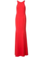 Jay Godfrey Draped Back Gown, Women's, Size: 8, Red, Polyester/spandex/elastane