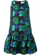 Gianluca Capannolo Floral Jacquard Dress, Women's, Size: 42, Green, Polyester/cotton/silk/polyamide