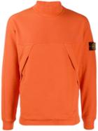 Stone Island Logo Sweatshirt - Orange