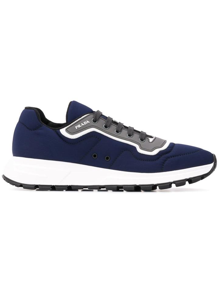 Prada Low-top Logo Sneakers - Blue