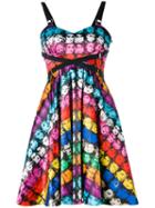 Jeremy Scott - Face Print Mini Dress - Women - Cotton/polyester/other Fibers - 42, Cotton/polyester/other Fibers