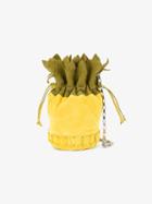 Tomasini Ananas Shoulder Bag, Women's, Yellow/orange, Suede/metal