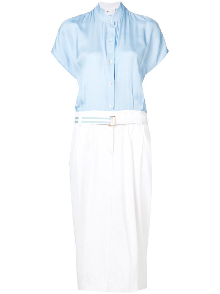 Michel Klein - Contrast Shirt Dress - Women - Cotton - 40, White, Cotton