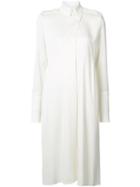 Ellery - Midi Shirt Dress - Women - Polyester/acetate - 6, White, Polyester/acetate