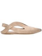 Marsèll Slingback Cut Out Detail Ballerinas - Nude & Neutrals