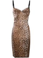 Dolce & Gabbana Vintage Cheetah Print Camisole Dress, Women's, Size: 40, Nude/neutrals