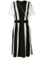 Stella Mccartney Lace Stripe Midi Dress - Black