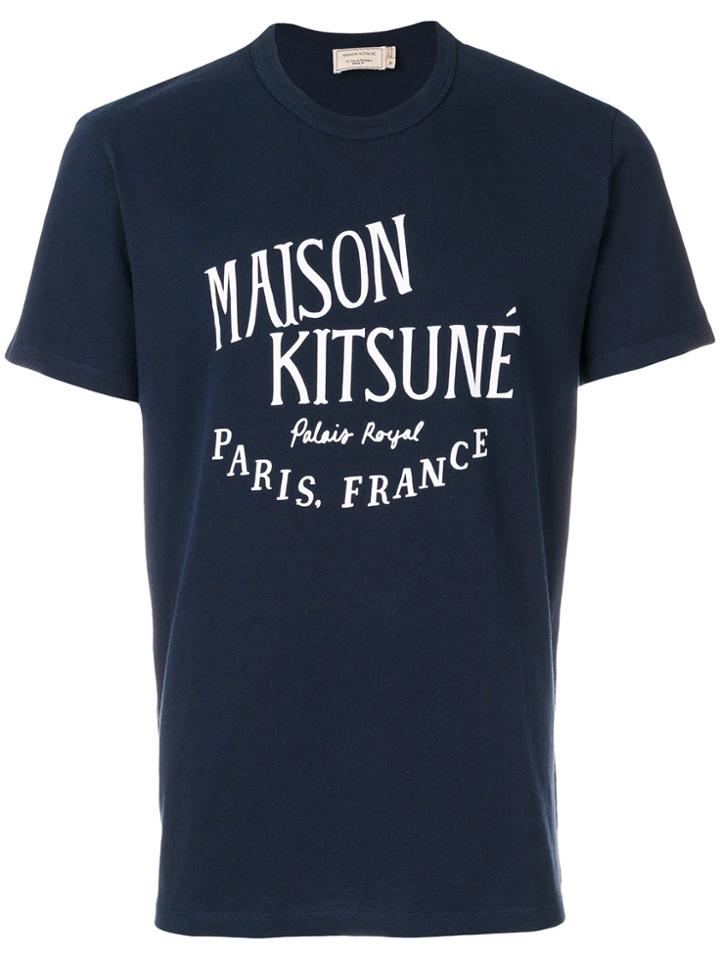 Maison Kitsuné Logo Patch T-shirt - Blue